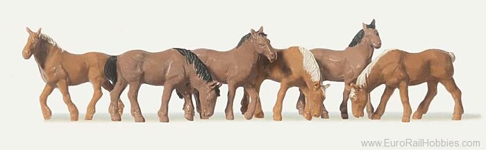 Preiser MER0215018 Merten Horses - Economy Series