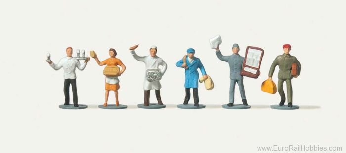 Preiser MER0280800 Merten Salespeople and Porters