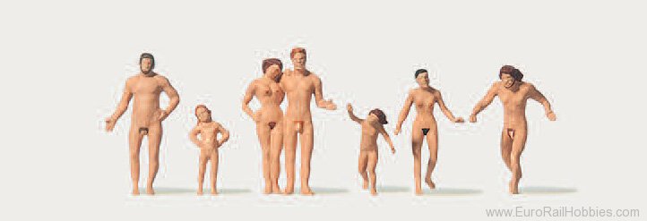 Preiser MER0282533 Family at the Nude Beach TT