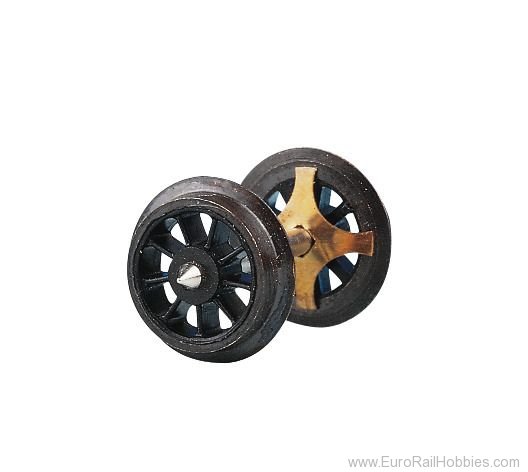 Roco 40188 H0 NEM Spoked Wheelset, 11mm, one side insula