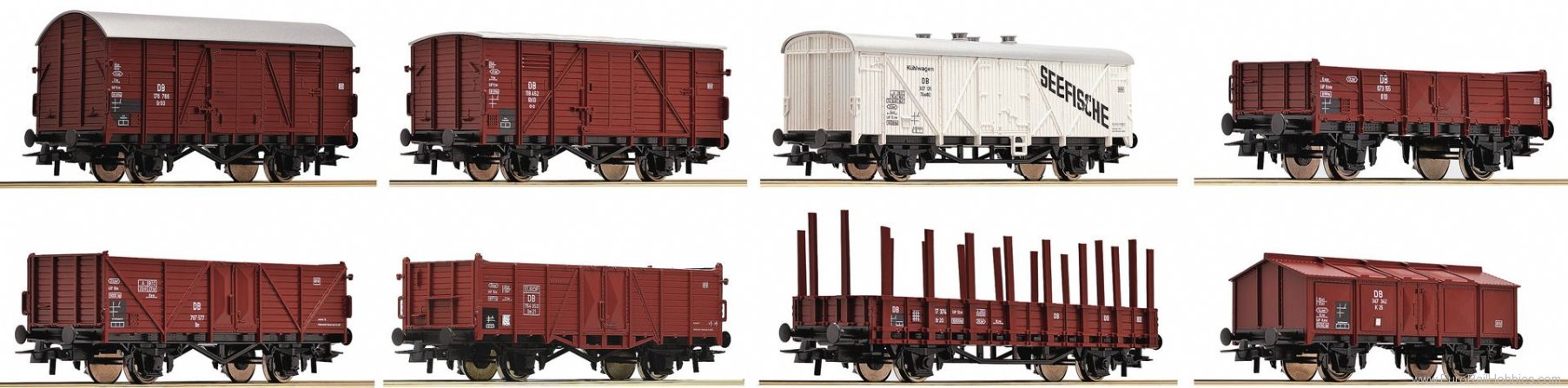 Roco 44002 DB 8-Piece Freight Car Set