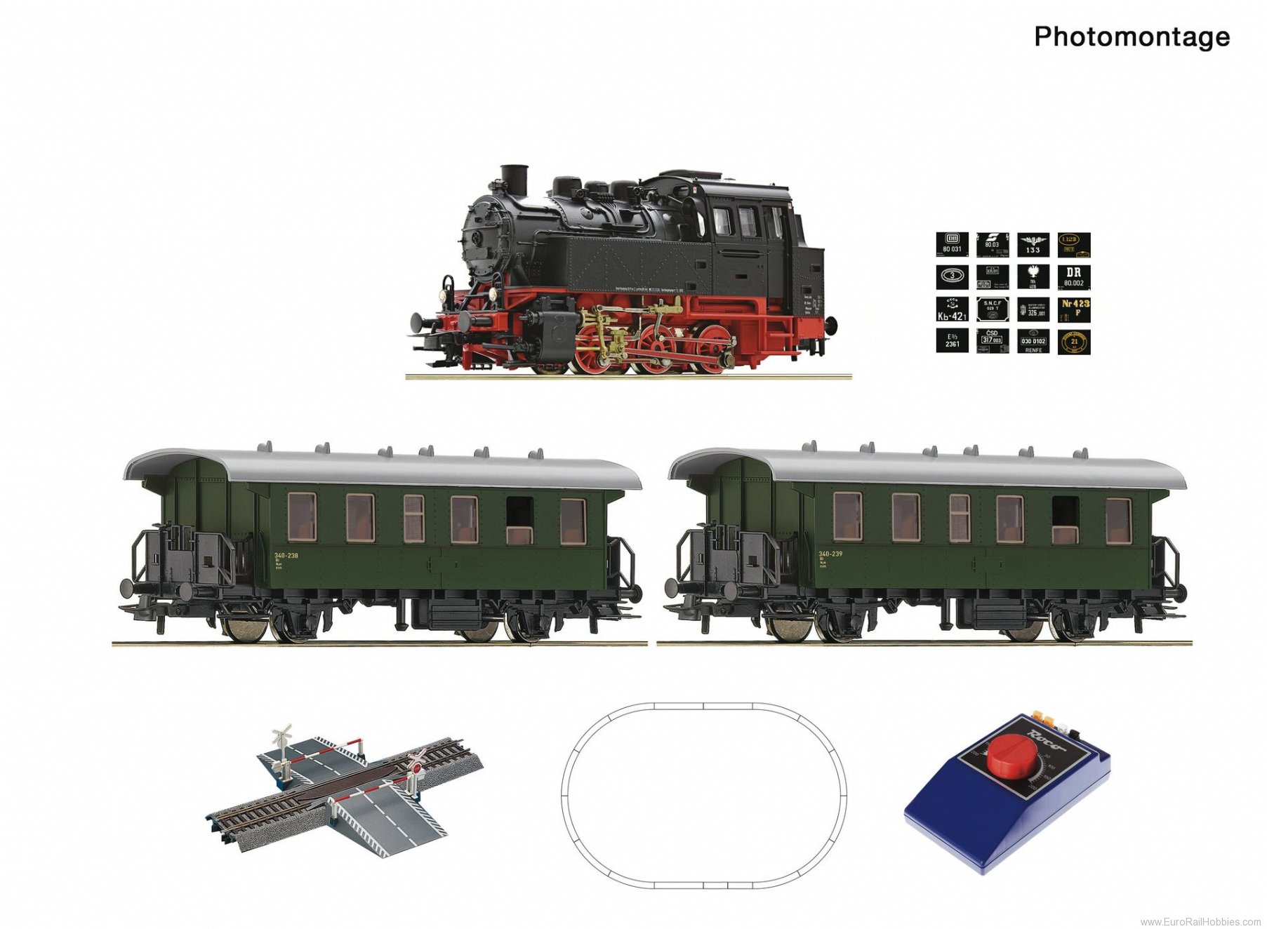 Roco 51161 Analogue Starter Set: Steam locomotive class 