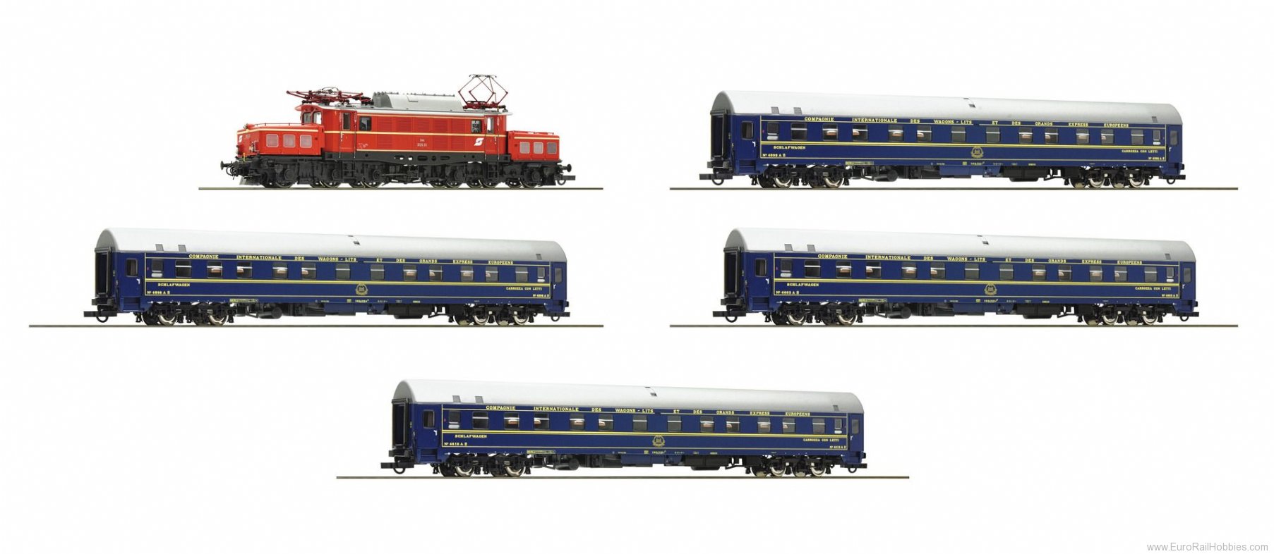 Roco 61470 5 piece set: Electric locomotive class 1020 a