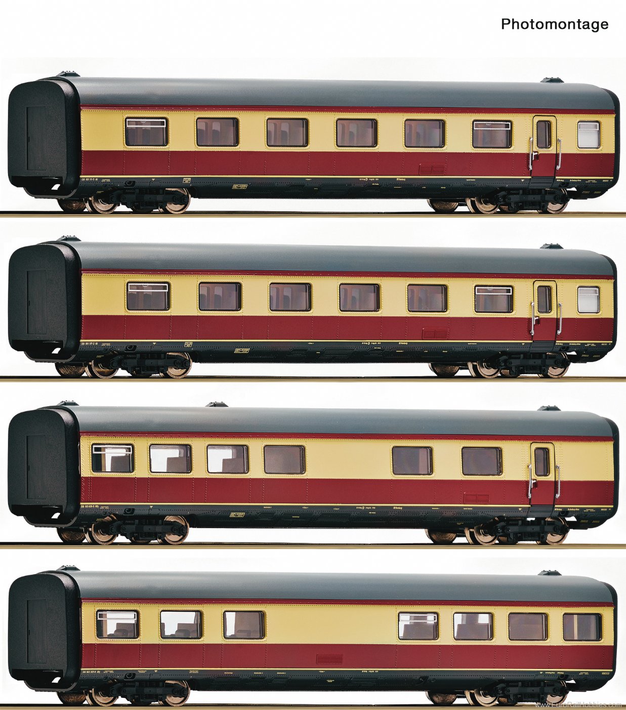 Roco 6200003 4-piece set: Intermediate coaches for gas tur