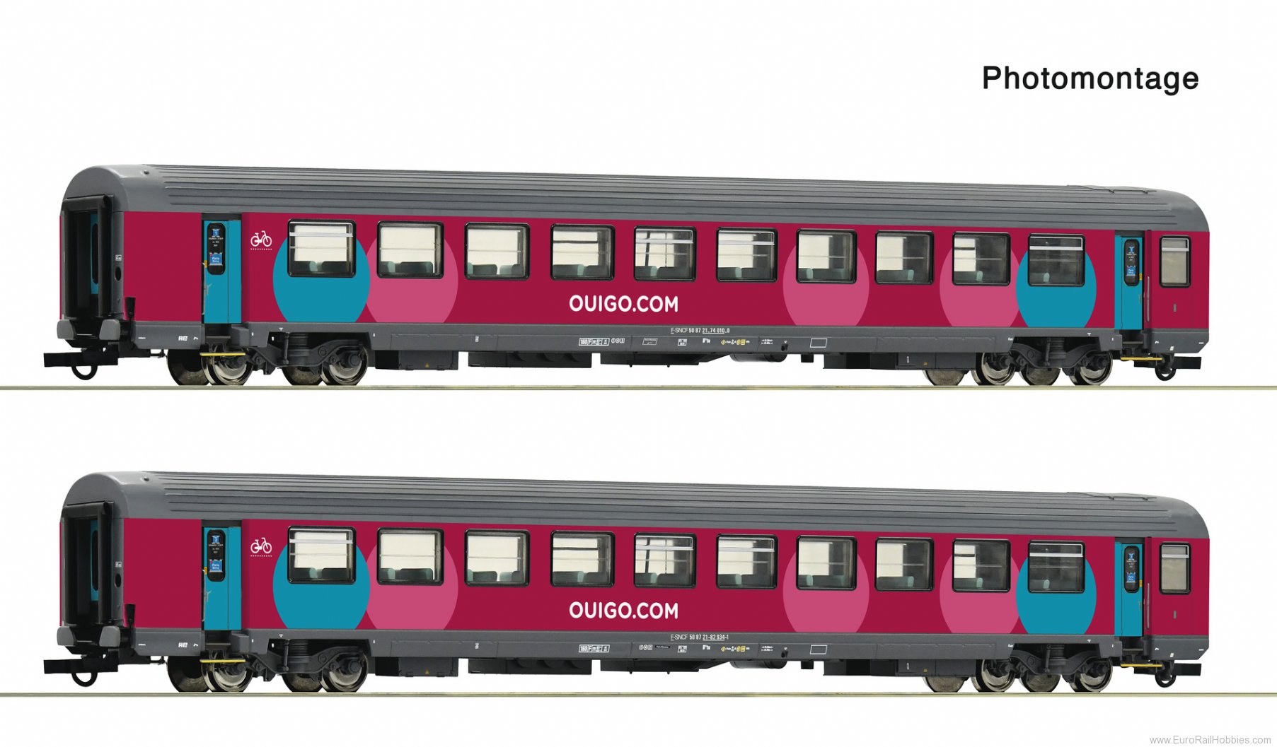 Roco 6200024 SNCF 2-Piece Set Corail Coaches