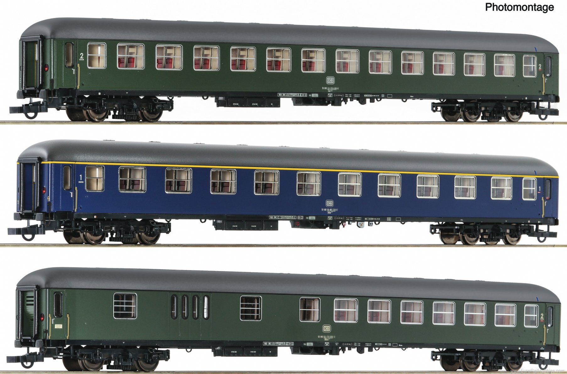 Roco 6200051 3-piece set 1: D 377 Hispania-Express, DB