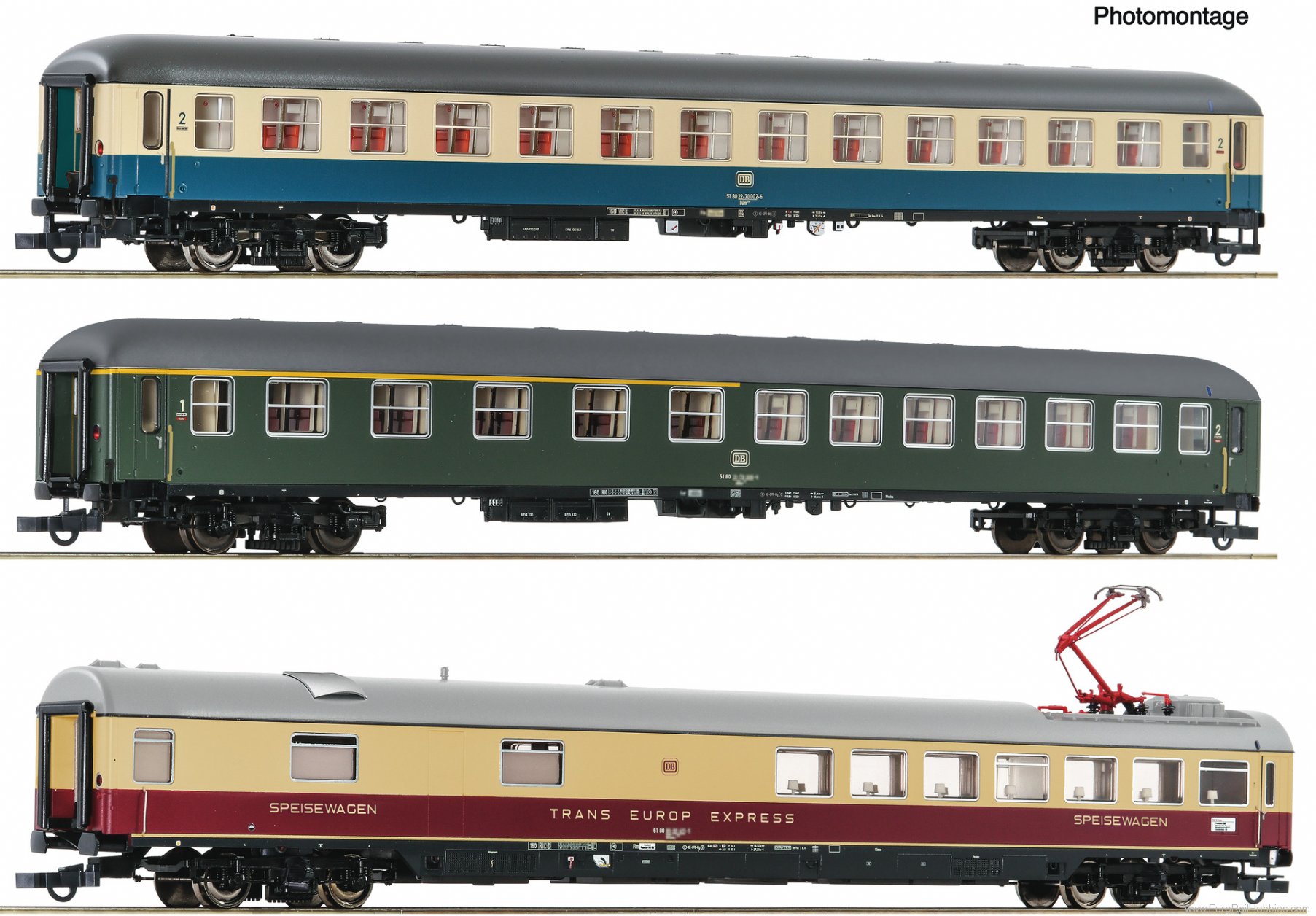 Roco 6200052 3-piece set 2: D 377 Hispania-Express, DB