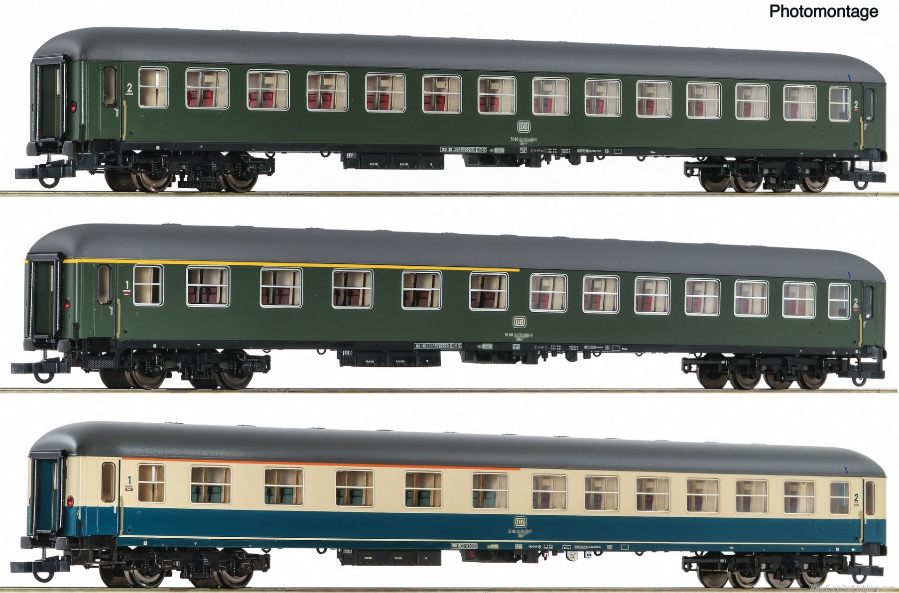 Roco 6200053 3-piece set 3: D 377 Hispania-Express, DB