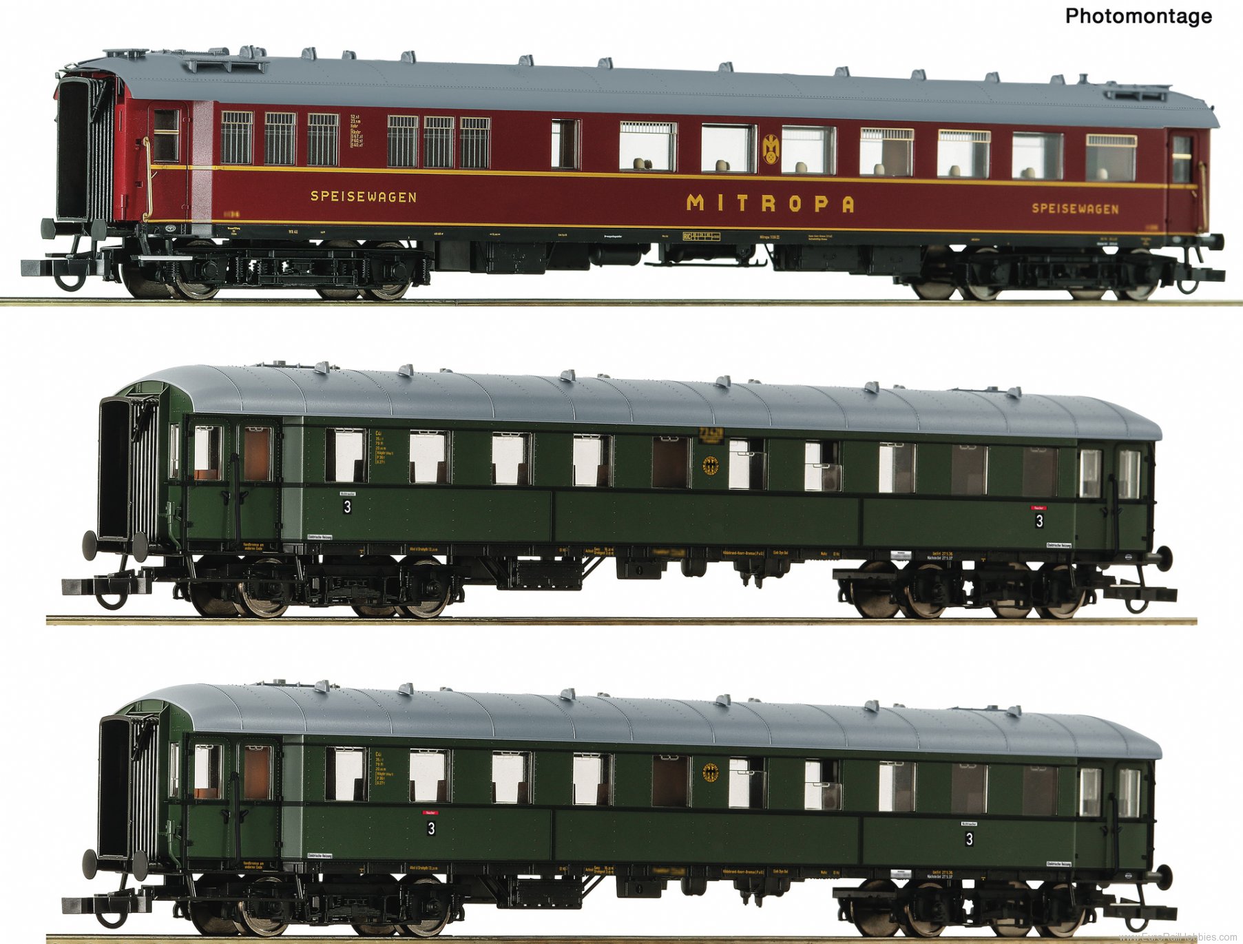 Roco 6200057 3 piece set 2: Traditional train Zwickau, DR