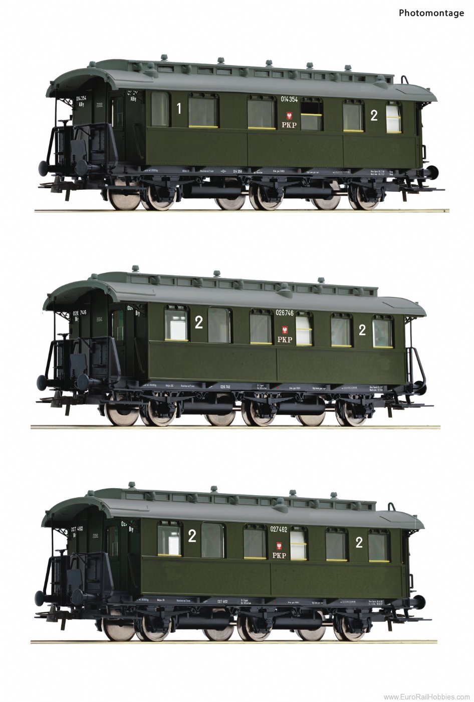 Roco 6200059 3-piece set: Passenger coaches, PKP