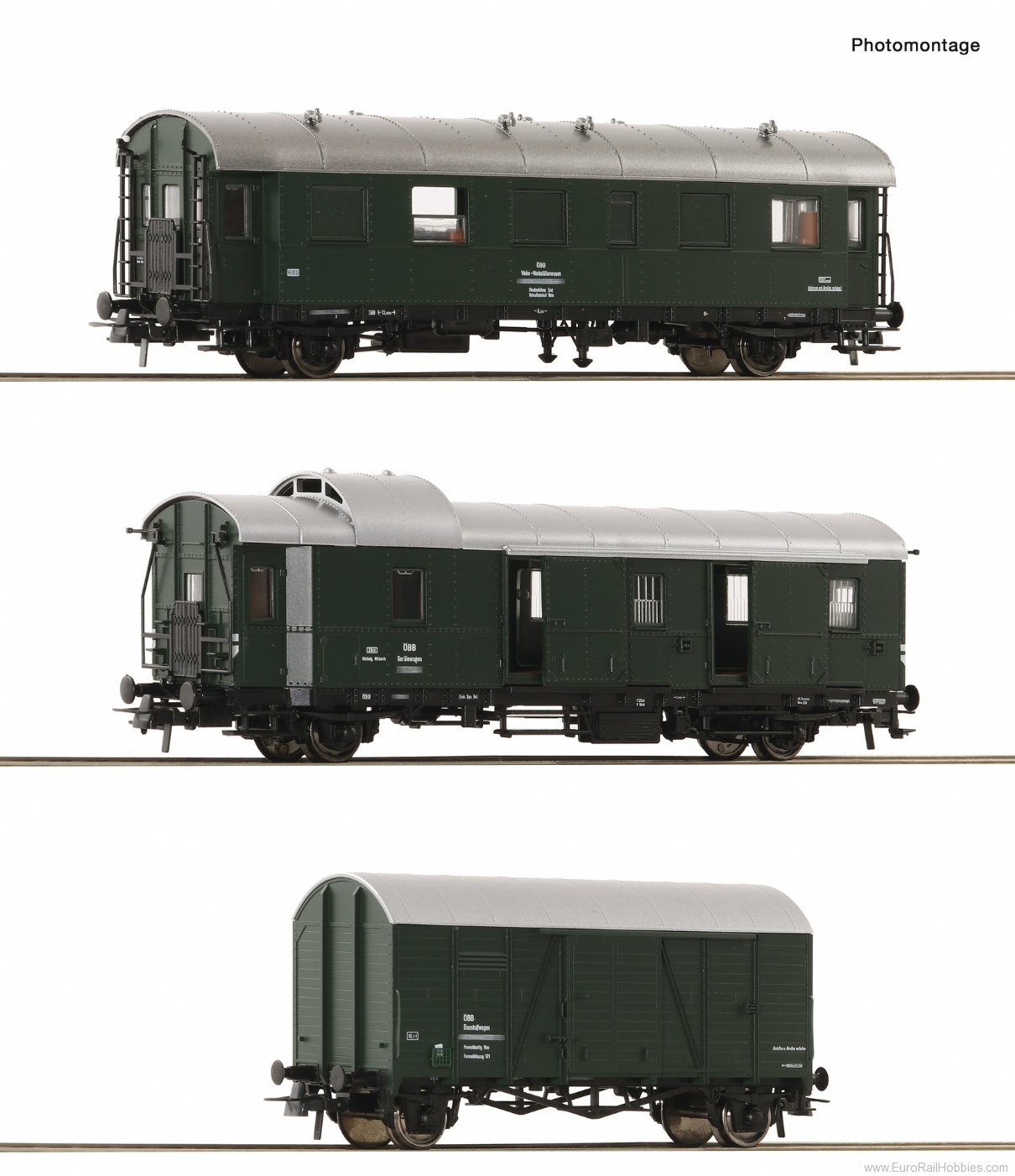 Roco 6200134 Roco OBB 3 Piece Set: Baggage Cars