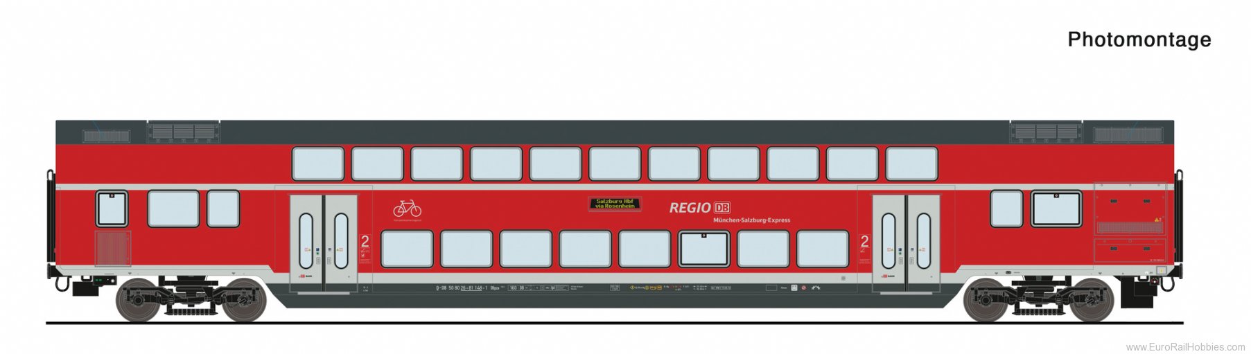 Roco 6200146 Roco DB AG 2nd class Bi-Level Coach
