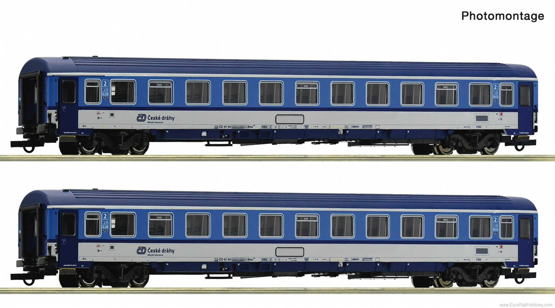 Roco 6200157 Roco CD 2 piece set: Eurofima Coach