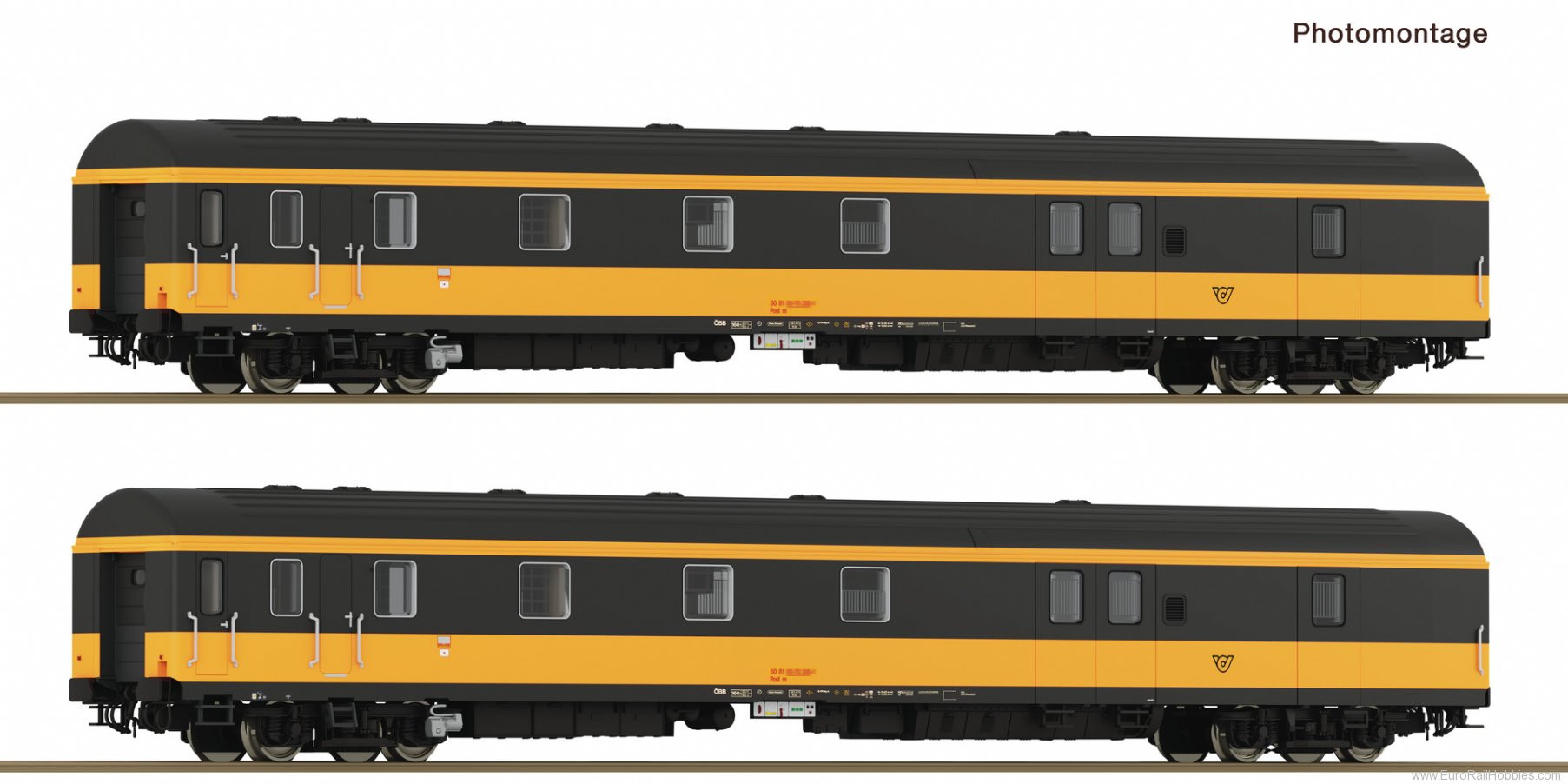 Roco 6200188 Roco OBB 2 piece set: Postal Coaches