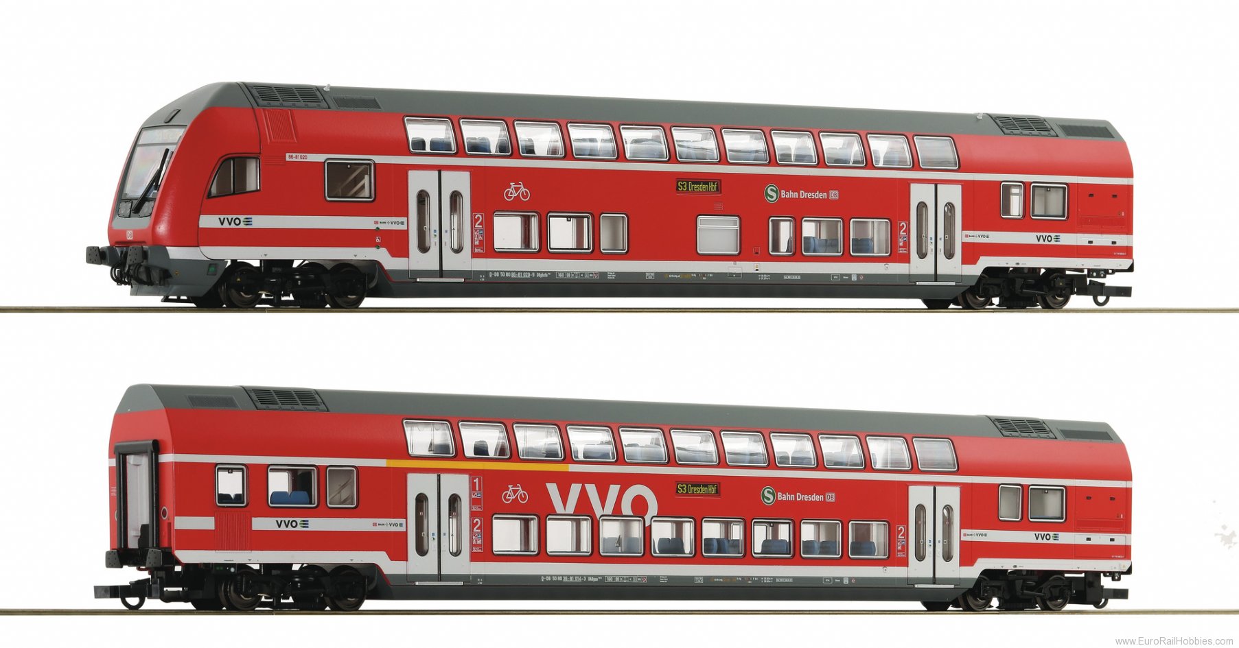 Roco 6220066 2 piece set: Double-deck coaches, DB AG (Mark