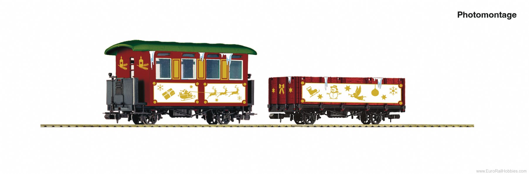 Roco 6230001 2 Piece Christmas Train Extension Set