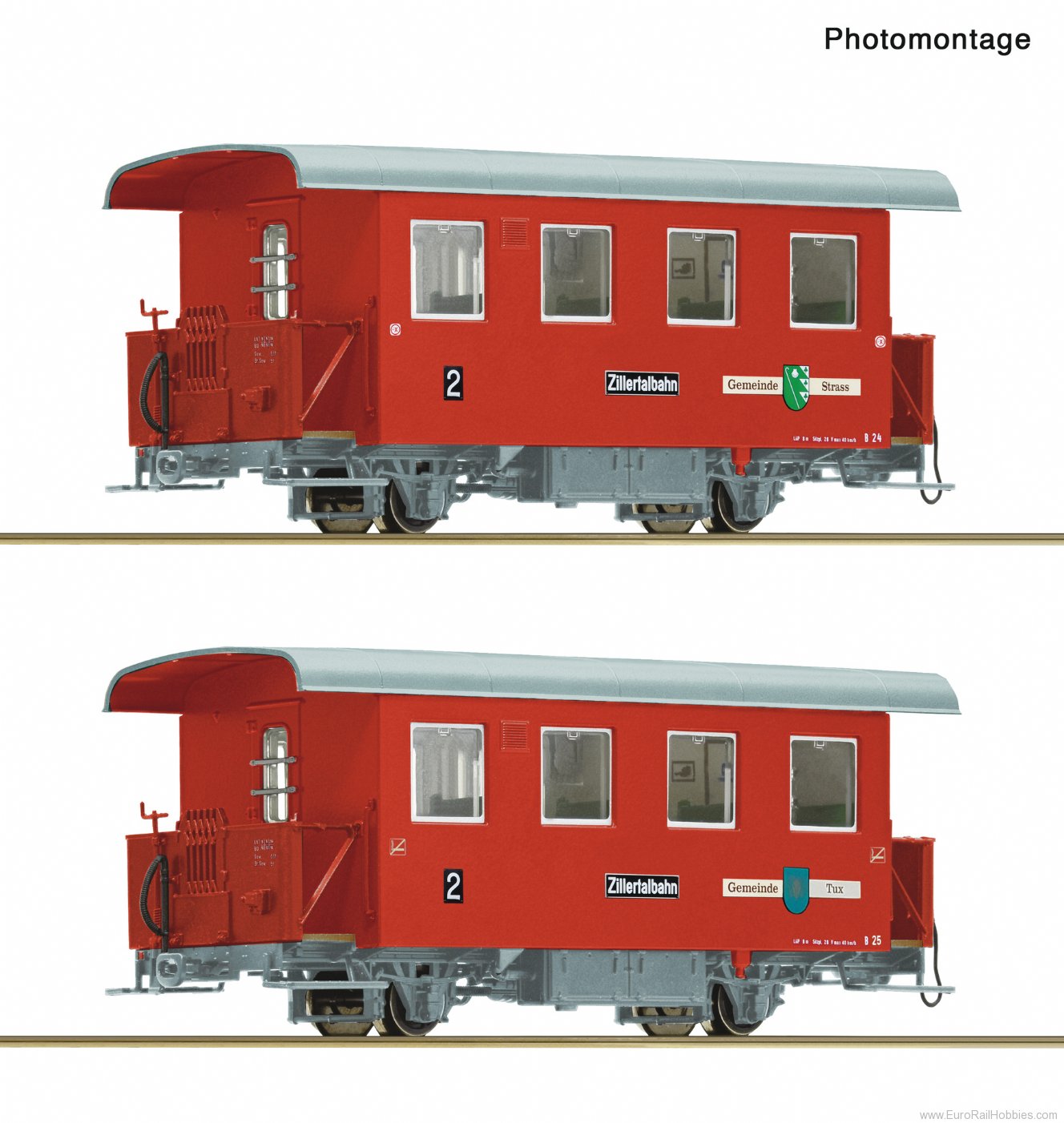 Roco 6240003 Roco 2-piece set: Narrow gauge Passenger Coac