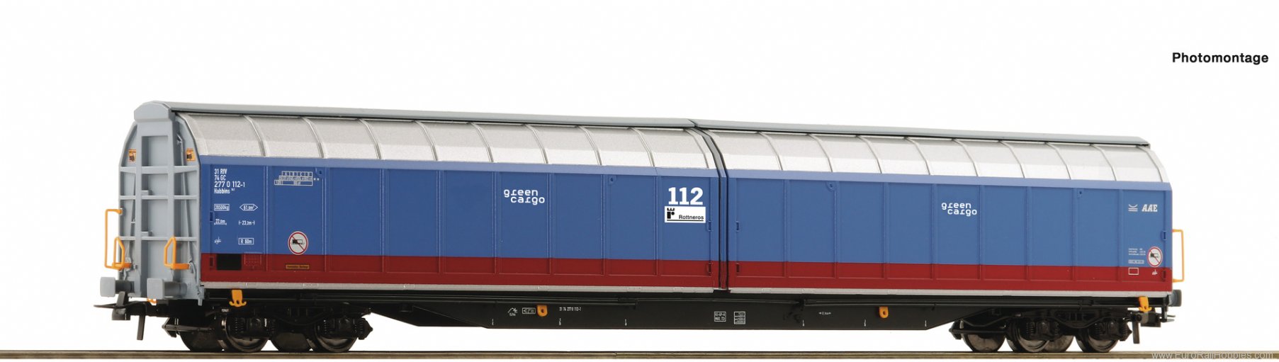 Roco 6600001 Sliding-wall wagon, Green Cargo