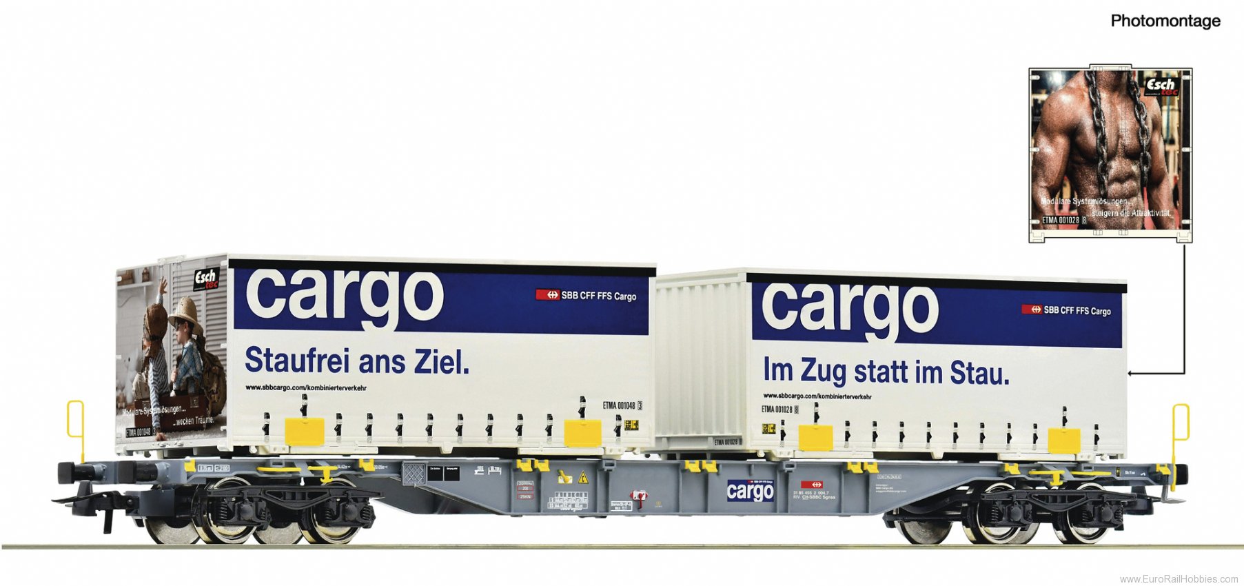 Roco 6600028 Container carrier wagon, SBB Cargo