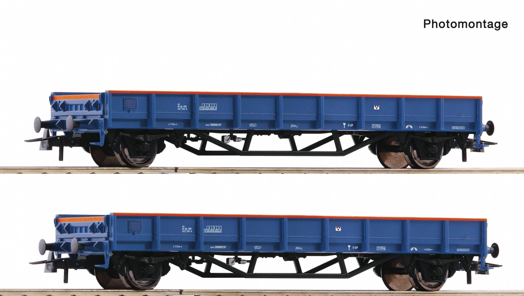 Roco 6600046 2-piece set: Low side wagons, VolkerRail