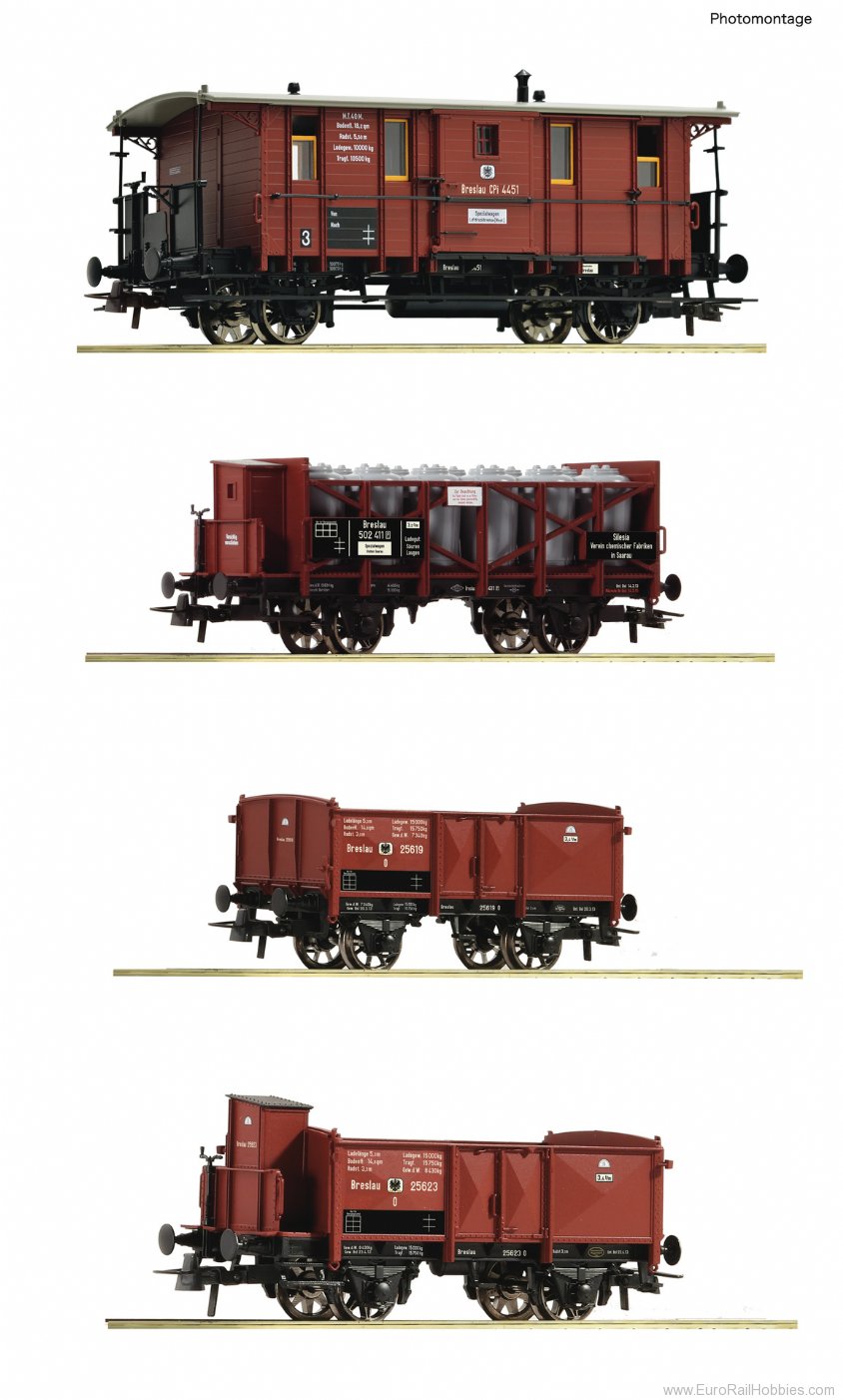 Roco 6600073 4 piece set: Goods train, K.P.E.V.