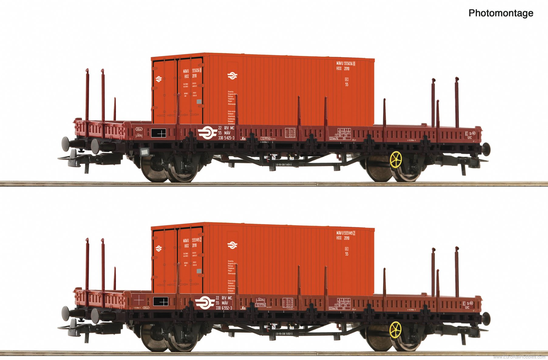 Roco 6600076 Roco MAV 2-piece set: Swivel Stake Wagons