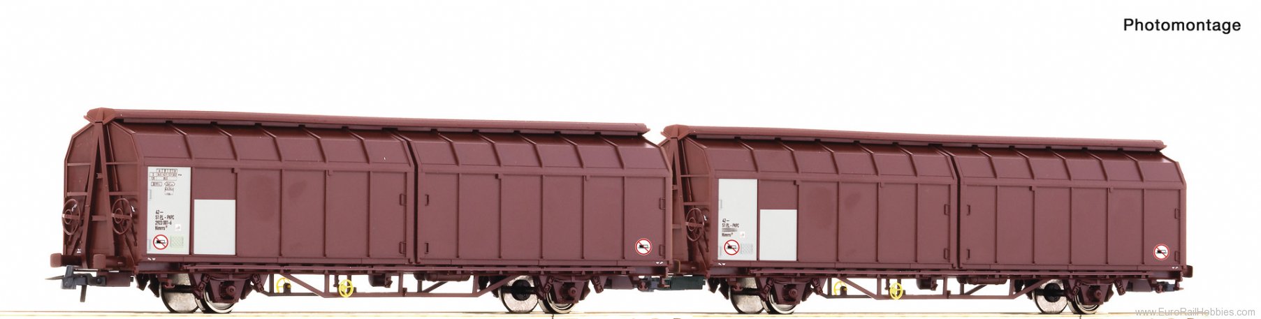Roco 6600096 Sliding-wall wagon double unit, PKP Cargo