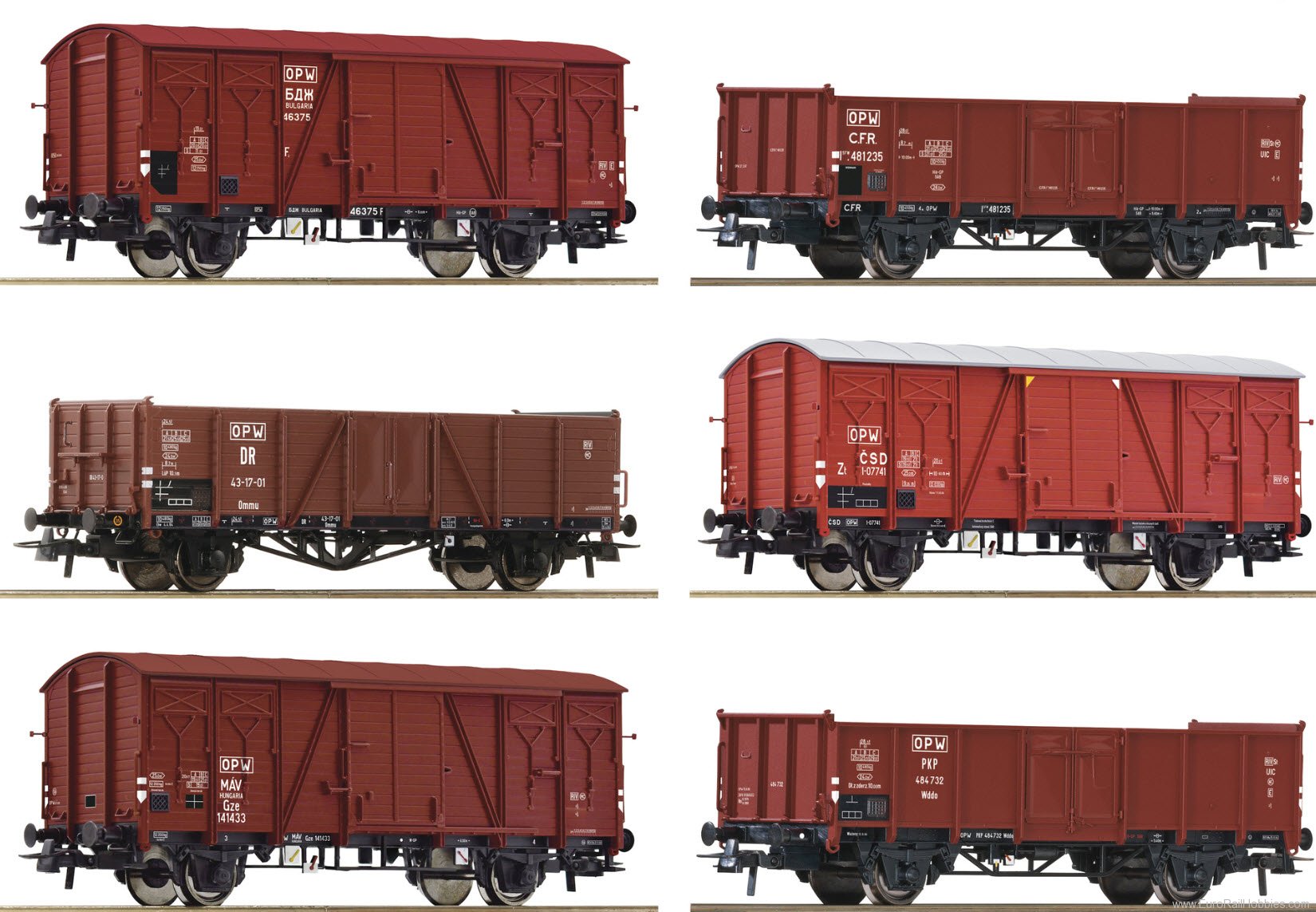 Roco 6600098 â60 Years of OPWâ 6-Piece Freight C