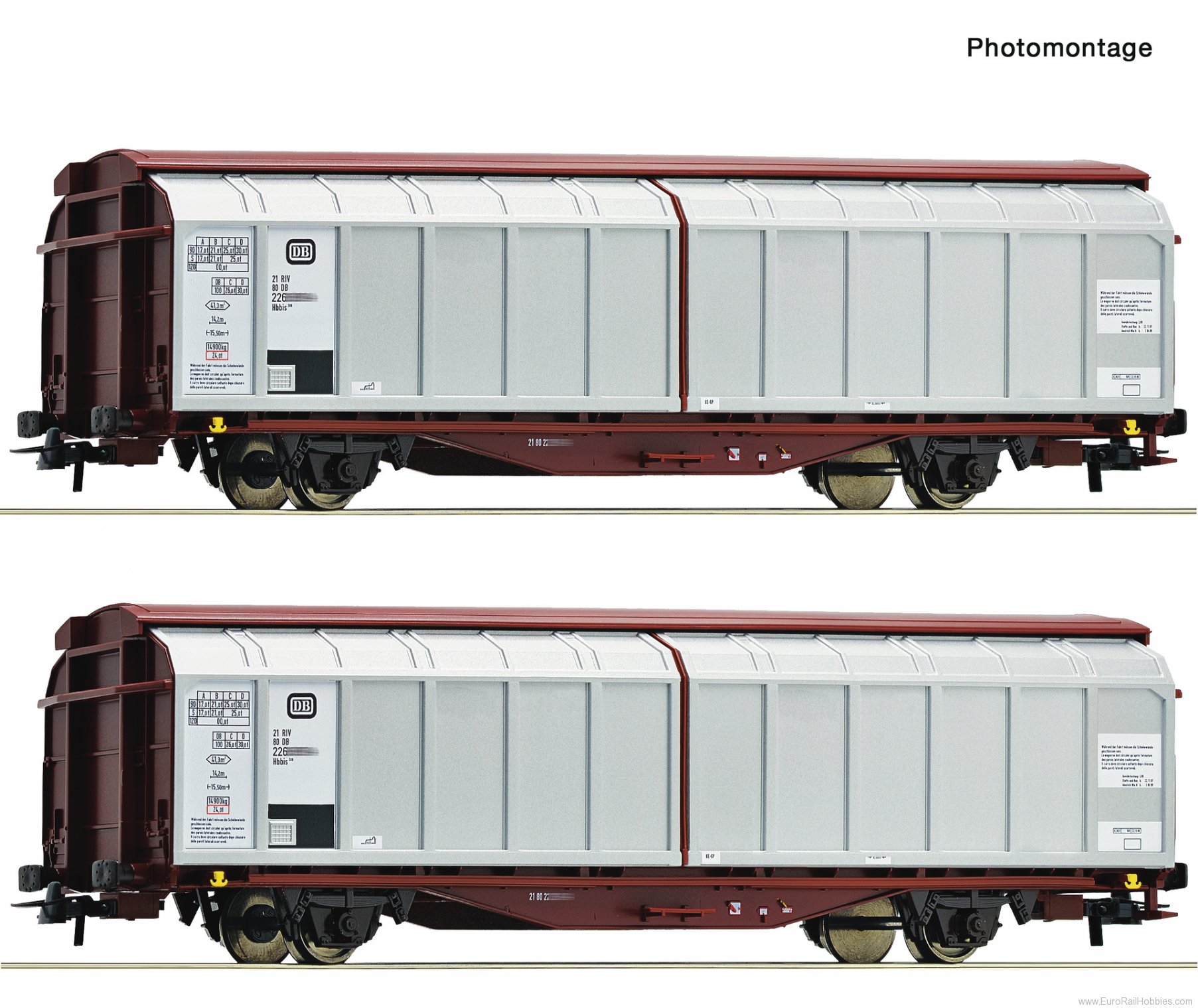 Roco 6600111 Roco DB 2-piece set: Sliding Wall Wagons