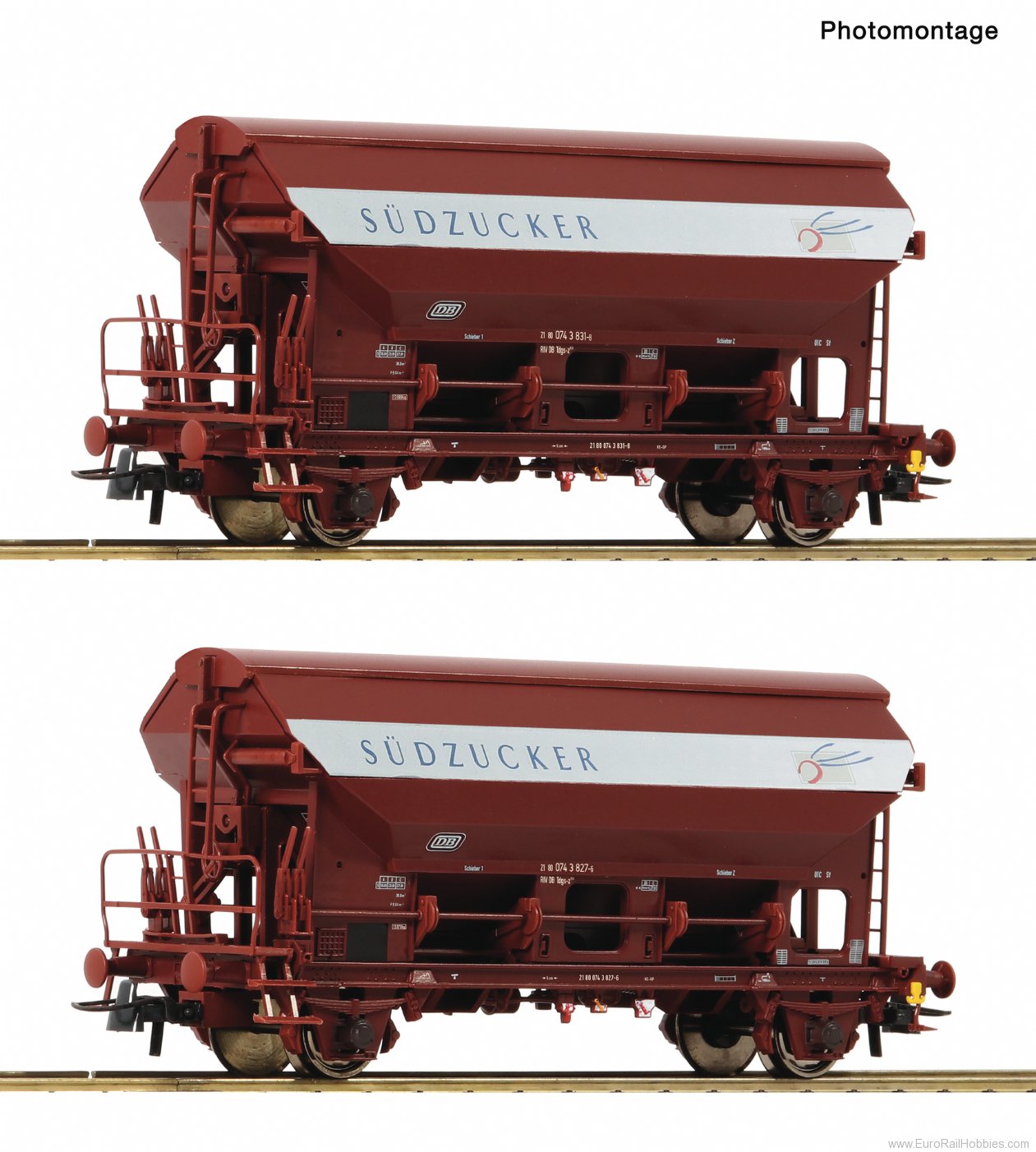 Roco 6600124 Roco DB 2-piece set: Swivel-roof Wagons