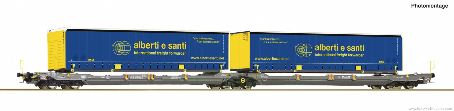 Roco 6600137 Roco HUPAC Articulated double-pocket Wagon T3