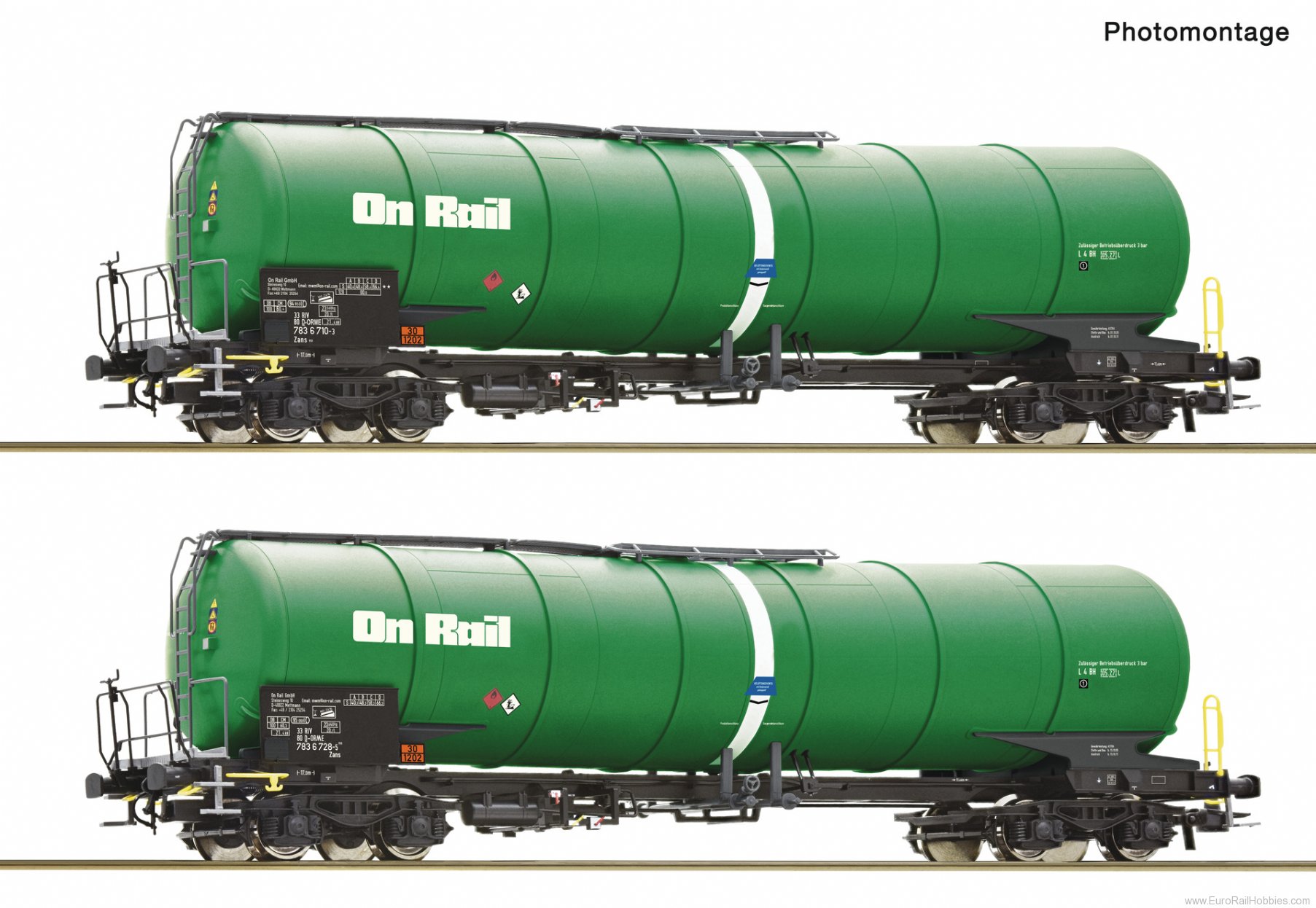 Roco 6600147 Roco 2 piece set: Tank Wagons, OnRail 