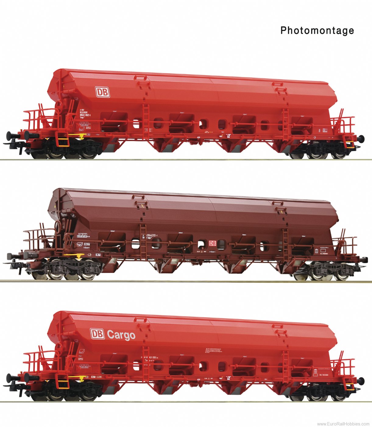 Roco 6600153 Roco DB AG 3 piece set: Swivel roof Wagons