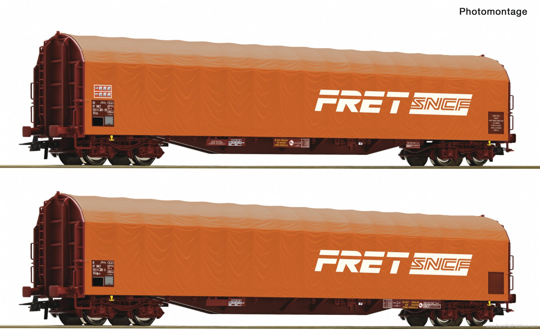 Roco 6600161 Roco SNCF 2 piece set: Sliding tarpaulin Wago