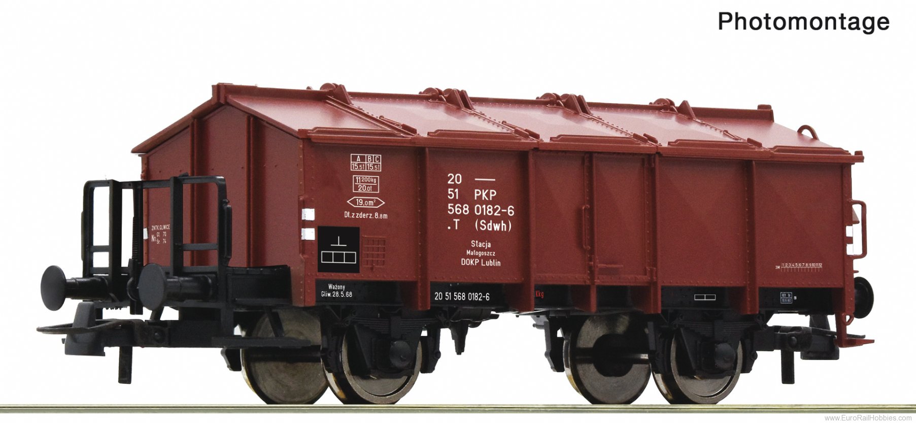Roco 6600175 Roco PKP Hinged lid Wagon