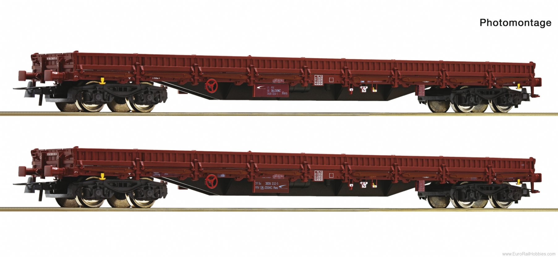 Roco 6600186 Roco ZSSK Cargo 2 piece set: Stake Wagons