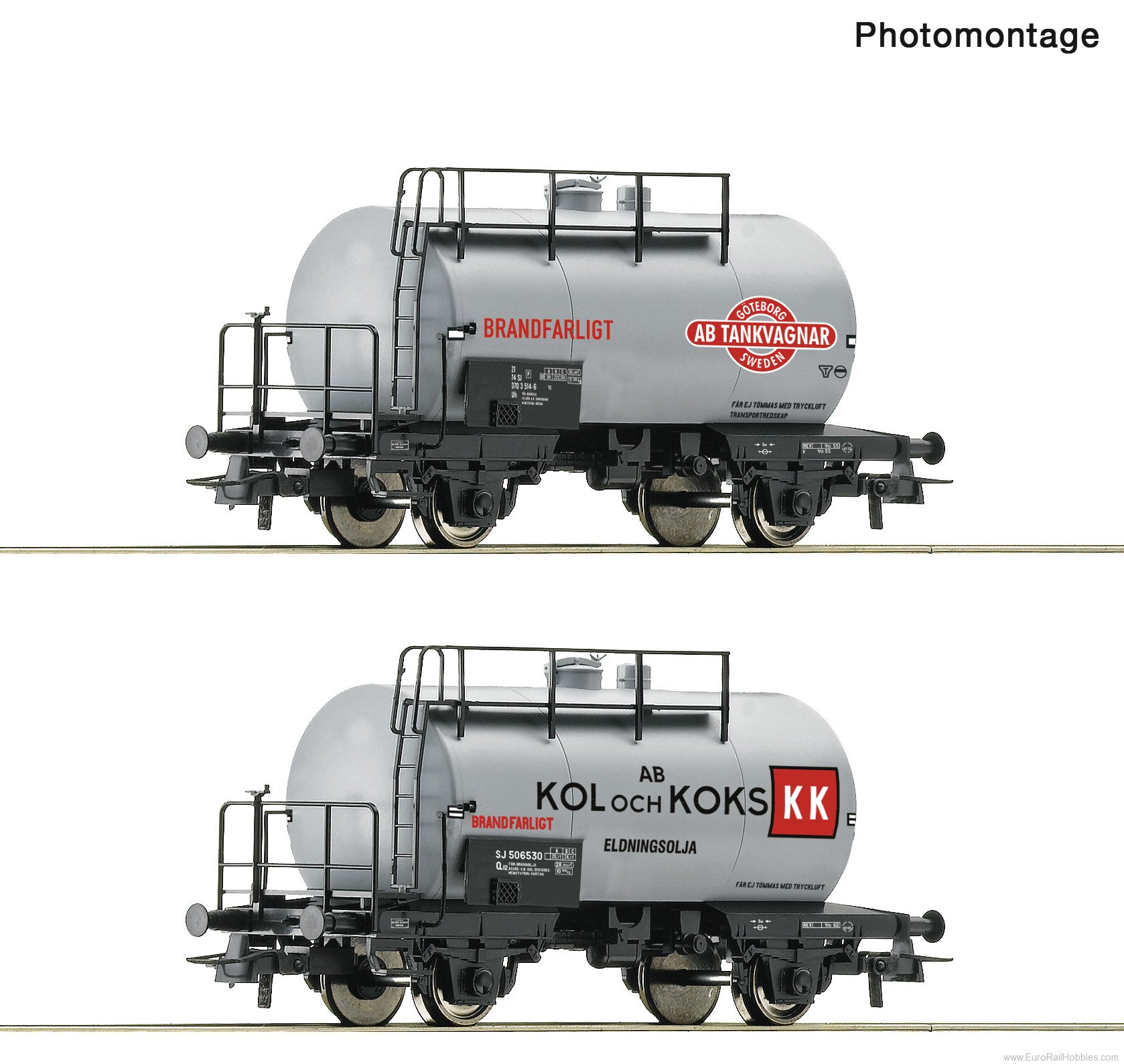 Roco 6600193 Roco SJ 2 piece set: Tank Wagons