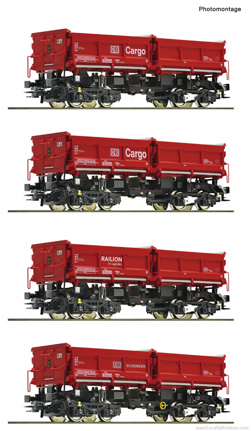 Roco 6600202 Roco DB AG 4 piece set: Dump Wagons