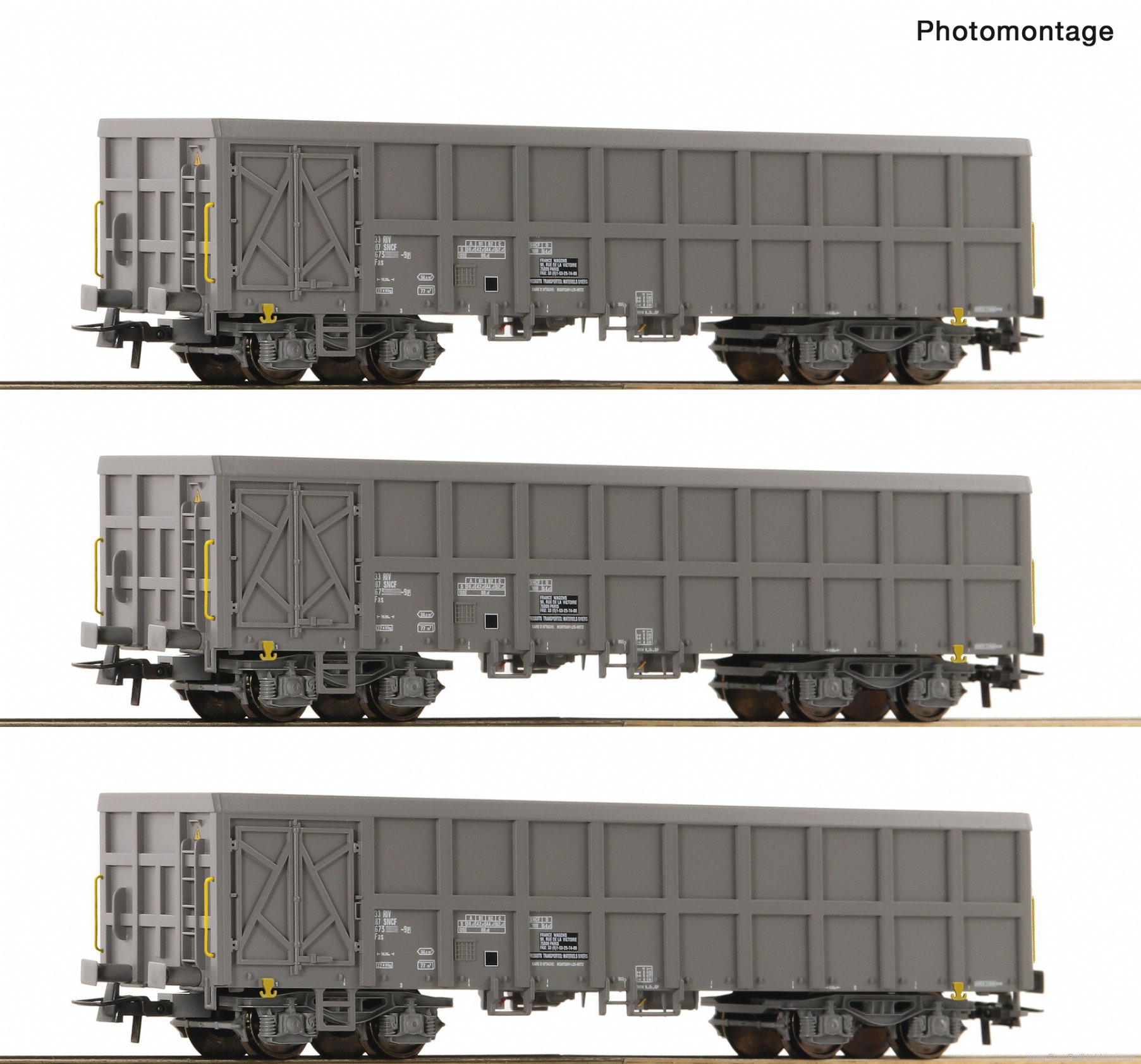 Roco 6600203 Roco SNCF 3 piece set: Open goods Wagons