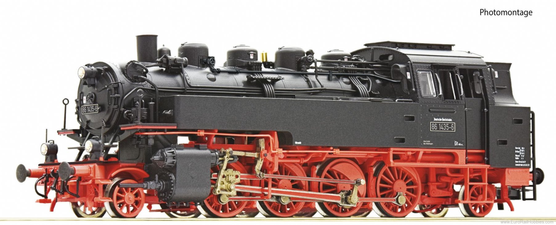 Roco 70022 DR Steam locomotive 86 1435-6, DCC/MFX w/Soun