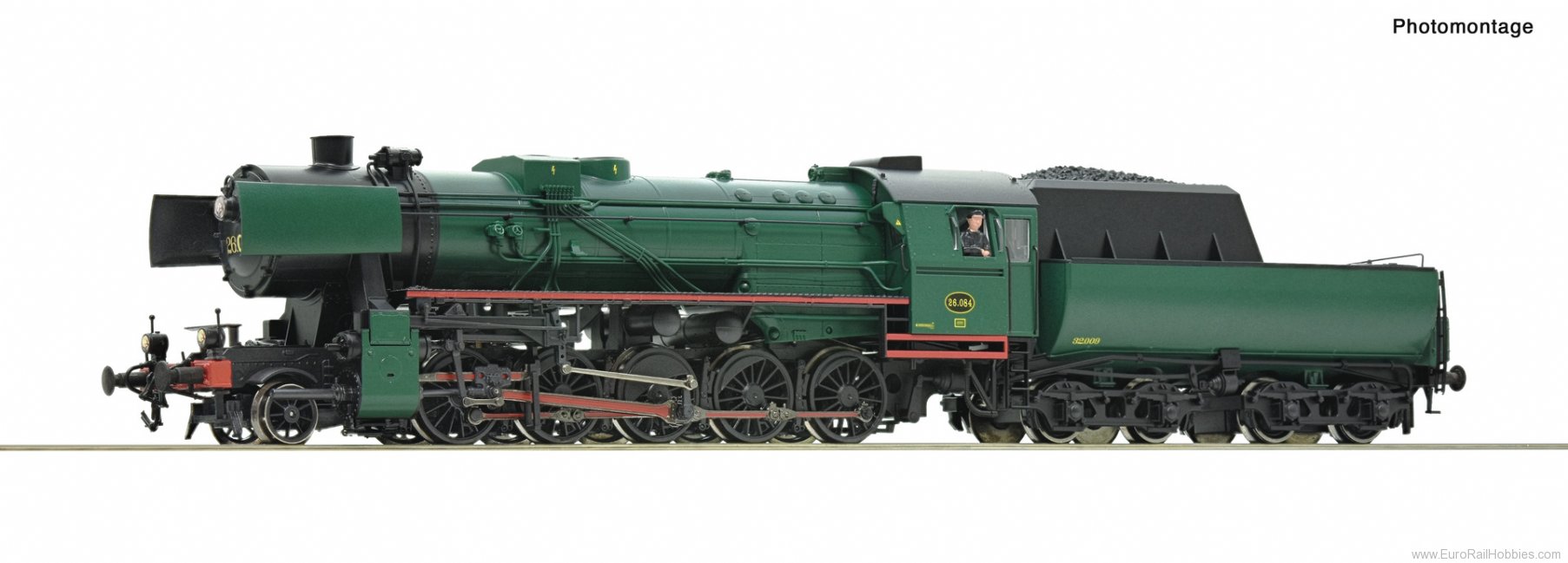 Roco 70043 Steam locomotive 26.084, SNCB (DC Analog)