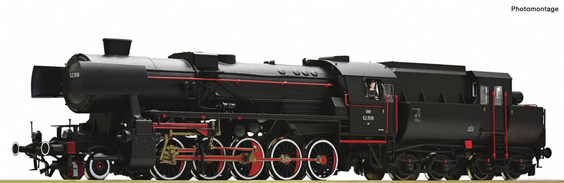 Roco 70047 Steam locomotive 52.1591, ÃBB (DC Analog)