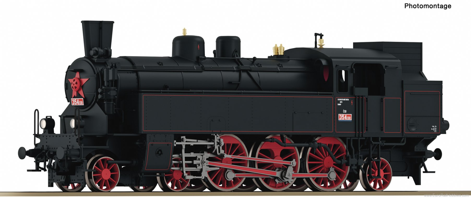 Roco 70079 Steam locomotive class 354.1, CSD (DC Analog)
