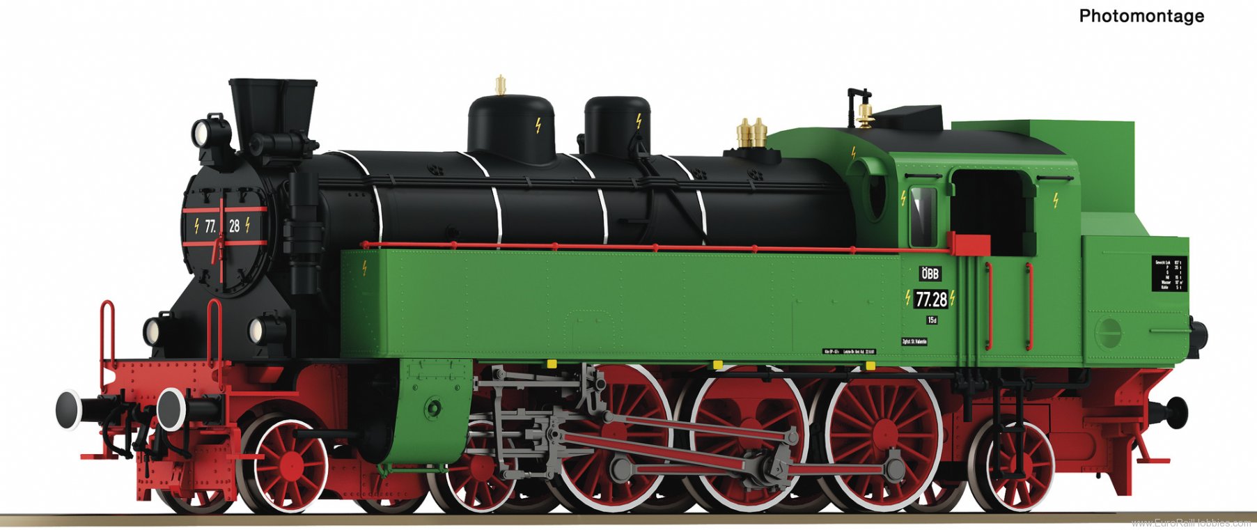 Roco 70083 Steam locomotive 77.28, ÃBB (DC Analog)