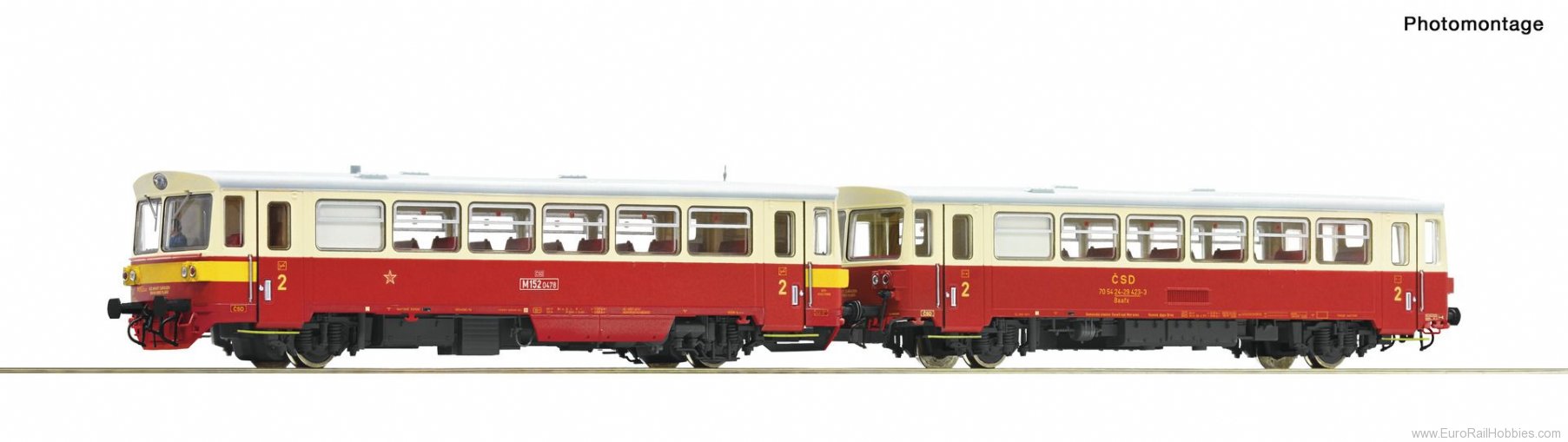 Roco 70374 CSD Diesel railcar class M 152.0 with trailer