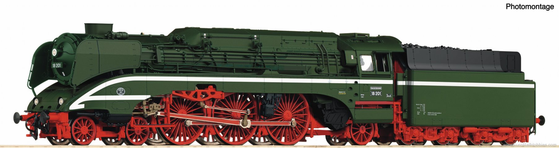 Roco 7100006 High-speed steam locomotive 18 201, coil-fire
