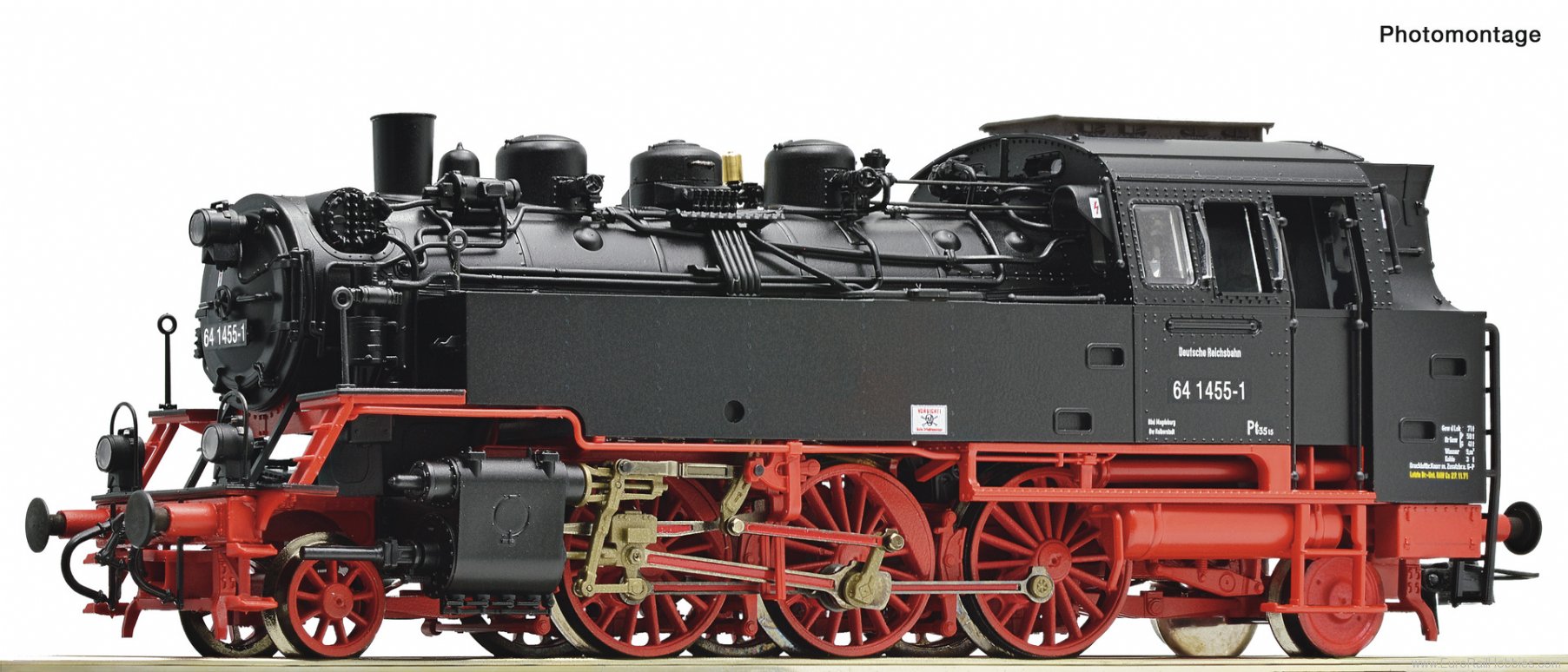 Roco 7100009 Steam locomotive 64 1455-1, DR (DC Analog)
