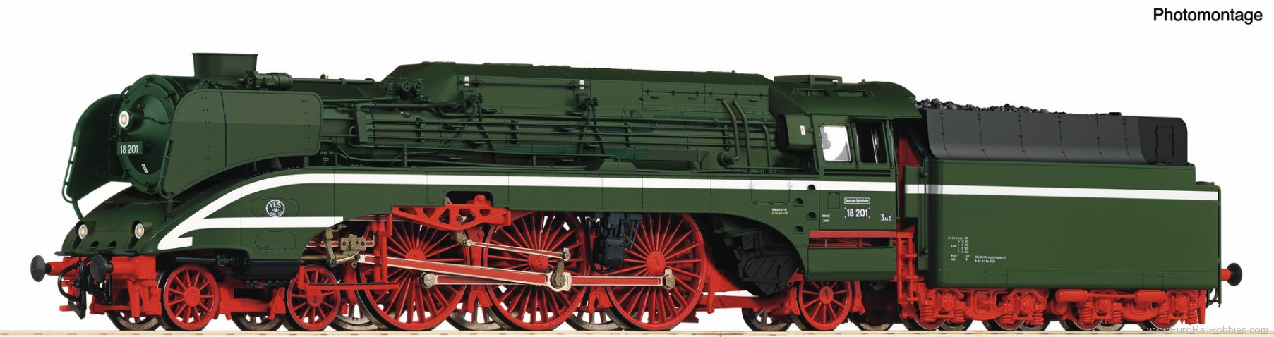 Roco 7110006 High-speed steam locomotive 18 201, coil-fire