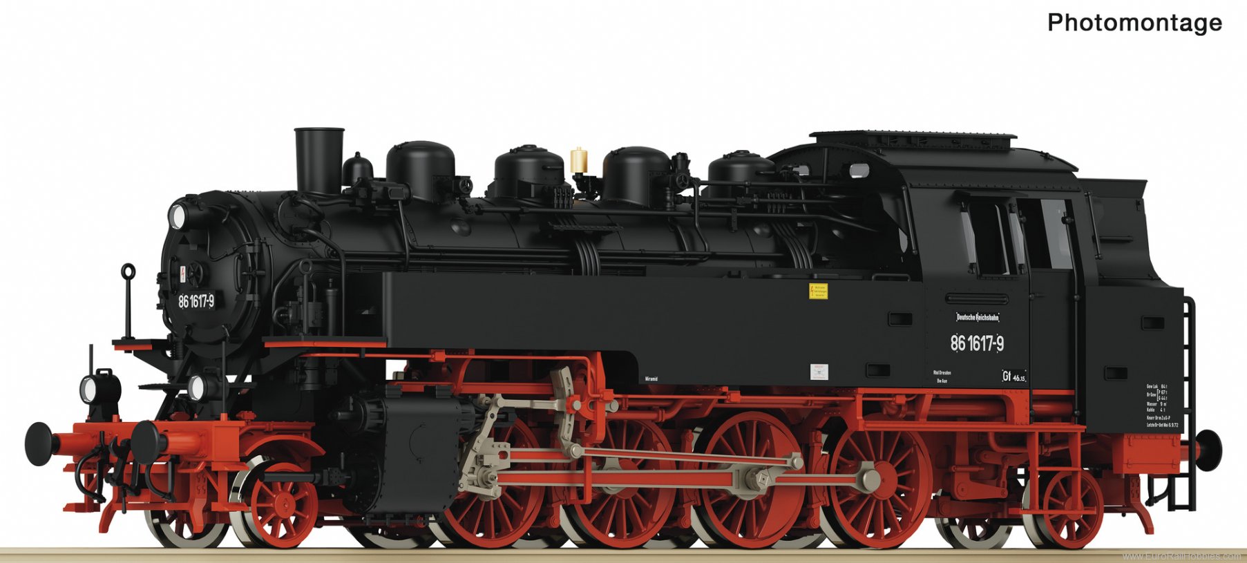 Roco 7110027 Roco DR Steam locomotive 86 1617-9 DCC w/Soun
