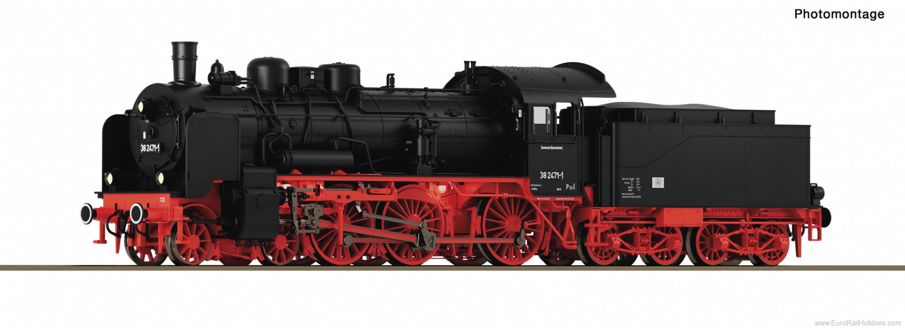 Roco 71382 DR Steam locomotive class 38  (DCC w/Sound)